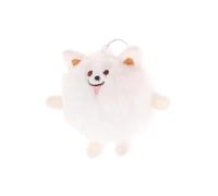Rufevee Kawaii Samoyed Peluche Poupée Squeak Jouet en Peluche Animal Poupée Porte-clés Peluches Jouets Porte-clés Sac Pendentif Clé De Voiture Accessoires