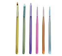 Rufevee Nail Design Art Stylo Multicolore Nail Construction Peinture Brosse UV Gel Extension Dessin Sculpture Stylo DIY Manucure Outil, 8 pcs/Set