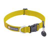 RUFFWEAR Collier pour Chien Hi & Light, Ultra Solide et léger, Anneau de Fixation de la Laisse en Aluminium et Boucle à Ouverture latérale, Accessoire élégant pour Le Cou, Lichen Green (S, 28-36cm)