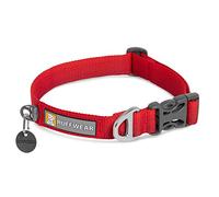 RUFFWEAR Collier pour Chien Front Range, Sangle Tubelok résistante, Anneau de Fixation en Aluminium et Boucle à Ouverture latérale, élégant et Durable, Red Summac, Large, 51-66 cm