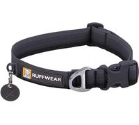 RUFFWEAR Collier pour Chien Front Range, Sangle Tubelok résistante, Anneau de Fixation en Aluminium et Boucle à Ouverture latérale, élégant et Durable Basalt Gray 14"-20"