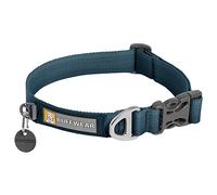RUFFWEAR Collier pour Chien Front Range, Sangle Tubelok résistante, Anneau de Fixation en Aluminium et Boucle à Ouverture latérale, élégant et Durable, Blue Moon, Large, 51-66 cm