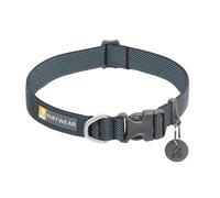 RUFFWEAR Collier pour Chien Hi & Light, Ultra Solide et léger, Anneau de Fixation de la Laisse en Aluminium et Boucle à Ouverture latérale, Accessoire élégant pour Le Cou, Basalt Grey 11"-14"