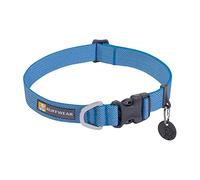 RUFFWEAR Collier pour Chien Hi & Light, Ultra Solide et léger, Anneau de Fixation de la Laisse en Aluminium et Boucle à Ouverture latérale, Accessoire élégant pour Le Cou, Blue Dusk (XS, 23-28cm)