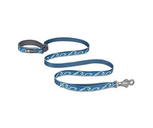 RUFFWEAR Crag Dog Lead, Everyday Dog Leash with Integrated Reflectivity, Comfortable Hand Held Or Waist Worn, Lightweight & Portable, Pet Accessories for Walks, 1.8m Long, Midnight Wave