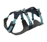 RUFFWEAR Harnais pour Chien avec poignée, Flagline, Confortable et léger, Multi-Usage, réglable, 3 Points d'attache, Sangle renforcée et Anneau en V en métal Solide, Basalt Grey Large/X-Large