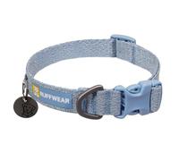 Ruffwear Front Range Collier flexible pour chien, ultra léger et doux, confortable et robuste, en tricot technique, taille réglable avec anneau en V en aluminium pour laisse, bleu polaire, taille S 28