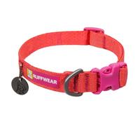 Ruffwear Front Range Collier flexible pour chien, ultra léger et doux, confortable et robuste, en tricot technique, taille réglable avec anneau en V en aluminium pour laisse, rose violet, taille L 51