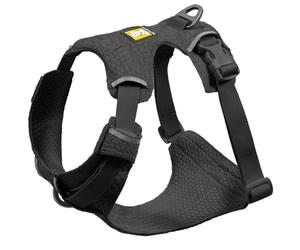 Ruffwear Front Range Flex Harnais pour chien réglable et doux - Harnais léger pour chien et chiot - 2 points d'attache pour laisse, tricot technique et bordure réfléchissante, gris basalte, taille S