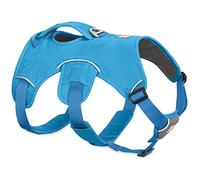 Ruffwear Harnais Multifonction pour Chien, Environnements Difficiles, Chiens de Travail, Chiens de Taille Mini, Ajustement sur Mesure, Taille XXS, Bleu (Blue Dusk), Harnais Web Master, 30102-407S2