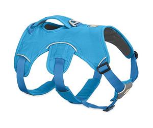 Ruffwear Harnais Multifonction pour Chien, Environnements Difficiles, Chiens de Travail, Chiens de Taille Mini, Ajustement sur Mesure, Taille XXS, Bleu (Blue Dusk), Harnais Web Master, 30102-407S2
