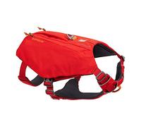 RUFFWEAR Harnais pour Chien de Tous Les Jours avec Poches, Switchbak Harness, Confort Tout au Long de la journée avec Poches intégrées pour Les randonnées de Courte journée, Red Sumac