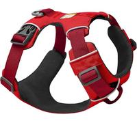 RUFFWEAR Harnais pour Chien Front Range, réglable, Confortable et rembourré, 2 Attaches pour la Laisse, Fixation renforcée et Anneau en V en métal Solide, Red Sumac, Medium