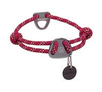 RUFFWEAR Knot-a-Collar - Collier pour Chien Réfléchissant et Réglable, Taille M (36-51 cm), Rose Hibiscus