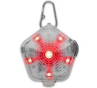 RUFFWEAR Lumière de sécurité LED pour Chien, 3 Couleurs et 3 Modes d’éclairage, Étanche, Rechargeable, Couleur : Transparent (Clear Lake), The Beacon