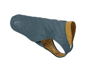 RUFFWEAR Stumptown Quilted Dog Jacket, Medium Dog Coat with Harness Portal, Stylish Premium Quality Dog Vest for Pet Dog Walking, Cosy & Abrasion Resistant Dog Coat, M, Orion Blue
