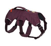 RUFFWEAR Web Master Harnais Multi-Usage pour Chien avec poignée, réglable, Anti-Fuite, 2 Attaches de Laisse. Usage Quotidien ou Assistance à la mobilité, Taille L/XL (81-107 cm), Pluie Violette