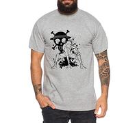 Ruffy Angry Gear Zoro One Manga T-Shirt 2 Luffy pour Homme Anime Piece, Farbe2:Gris Chiné, Größe2:Large