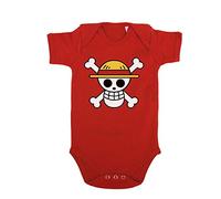 Ruffy Luffy One bébé Piece de crâne Pirate d'or Roger Body de bébé Body Star, Farbe2:Rot;Größe2:56