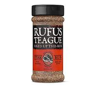 Rufus Teague Steak Rub 176g - Rub BBQ puissant pour steak & bœuf - Mélange fumé au poivre, ail & herbes - Cadeau BBQ homme, idéal pour poêle ou barbecue