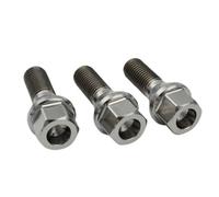 Rufutle Boulon De Roue pour BMW, pour Mini, Boulon de Roue en Titane M12x1,5 17 mm à tête Creuse hexagonale et siège Conique, Grade 5
