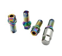 Rufutle Boulon De Roue pour Rolls Royce, pour Toyota Supra, Boulon de Roue en Titane à tête Creuse et siège Conique M14x1,25 avec clavette en Titane