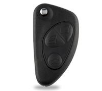 Rufutle Coque De Clé pour Alfa Romeo 147/156/166 GT 1999-2008, Coque de clé de Voiture 2/3 Boutons sans Puce avec clé non Coupée
