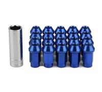 Rufutle Écrous De Roue pour Mazda 2/3/6 CX-3 CX-5 MX-5 Demio Roadster, pour Subaru Legacy BRZ Impreza WRX, 20 pièces écrous de Roue hexagonaux M12x1,5/M12x1,25 de 19 mm en Aluminium 7075-T6