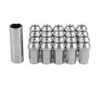 Rufutle Écrous De Roue pour Mitsubishi Lancer Cargo L200 Outlander, pour Acura CDX/ILX/MDX/TLX Integra, 20 pièces écrous de Roue hexagonaux M12x1,5/M12x1,25 de 19 mm en Aluminium 7075-T6