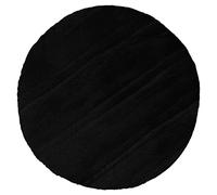 Rug Fluffy 080 cmround Black