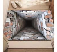 Rug That Looks Like a Hole, 3D Rugs Optical Illusion, Realistic Bottomless Pit Design, Non-Slip Playroom Floor Mat to Trick Pets (E,80 * 120cm)