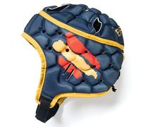 Rugbier - Casque de Rugby Professionnel AIR-Pro - Adultes et Adolescents Unisexe - Réglable - Protection de Tête Rembourrée - Modèle Drapeau d’Espagne (S)