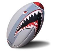 RUGBIER - Mini Ballon de Rugby pour Enfants T2 - Initiation et Entraînement - Ballon Cadeau Rugby - Shark