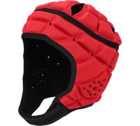 Rugby casque rembourré pour les jeunes Eva éponge réglable coque souple -drapeau football casque headguard soccer sport rouge m