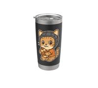 Rugby Cat avec casquette Scrum Cartoon Gobelet isotherme en acier inoxydable double paroi