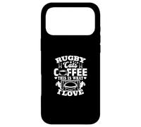 Rugby Cats Coffee This is What I Love - Propriétaire de Chat Coque pour iPhone 17 Pro Max