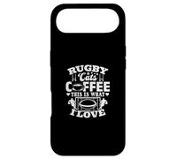 Rugby Cats Coffee This is What I Love - Propriétaire de Chat Coque pour iPhone Air
