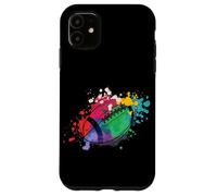 Rugby coloré Joueur de Rugby entraîneur Sport Football Coque pour iPhone 11