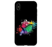 Rugby coloré Joueur de Rugby entraîneur Sport Football Coque pour iPhone XS Max