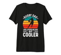 Rugby Dad Like A Regular Dad But Cooler Fathers Day T-Shirt Haut de Gamme