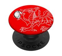 Rugby Dragon Gallois la Fierté Galloise des Pays de Galles PopSockets PopGrip Adhésif