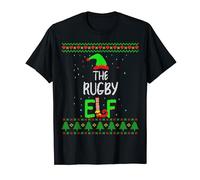 Rugby Elf Family Pyjama de Noël avec pull moche assorti T-Shirt