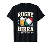 Rugby et bière C'est pour ça Que Je suis Ici Fans de Rugby T-Shirt