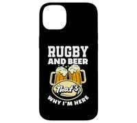 Rugby et bière, c'est pourquoi je suis ici | Funny Rugby Coque pour iPhone 14 Plus