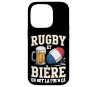 Rugby et Bière on Est La pour Ça Drapeau français Fans Rugby Coque pour iPhone 14 Pro
