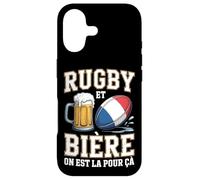 Rugby et Bière on Est La pour Ça Drapeau français Fans Rugby Coque pour iPhone 17