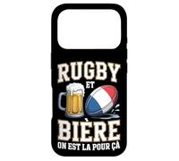 Rugby et Bière on Est La pour Ça Drapeau français Fans Rugby Coque pour iPhone 17 Pro
