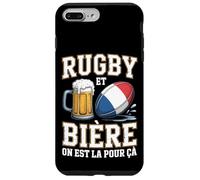 Rugby et Bière on Est La pour Ça Drapeau français Fans Rugby Coque pour iPhone 7 Plus/8 Plus