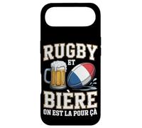 Rugby et Bière on Est La pour Ça Drapeau français Fans Rugby Coque pour iPhone Air
