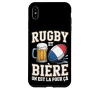 Rugby et Bière on Est La pour Ça Drapeau français Fans Rugby Coque pour iPhone XS Max